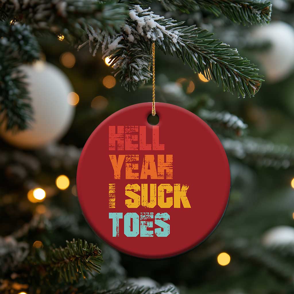 Funny Inappropriate Embarrassing Christmas Ornament Funny Foot Fetish Sucking Toes Cringe Offensive Humor - Wonder Print Shop