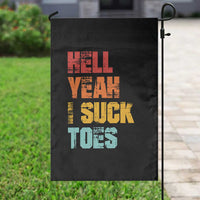 Funny Inappropriate Embarrassing Garden Flag Funny Foot Fetish Sucking Toes Cringe Offensive Humor - Wonder Print Shop