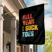 Funny Inappropriate Embarrassing Garden Flag Funny Foot Fetish Sucking Toes Cringe Offensive Humor - Wonder Print Shop
