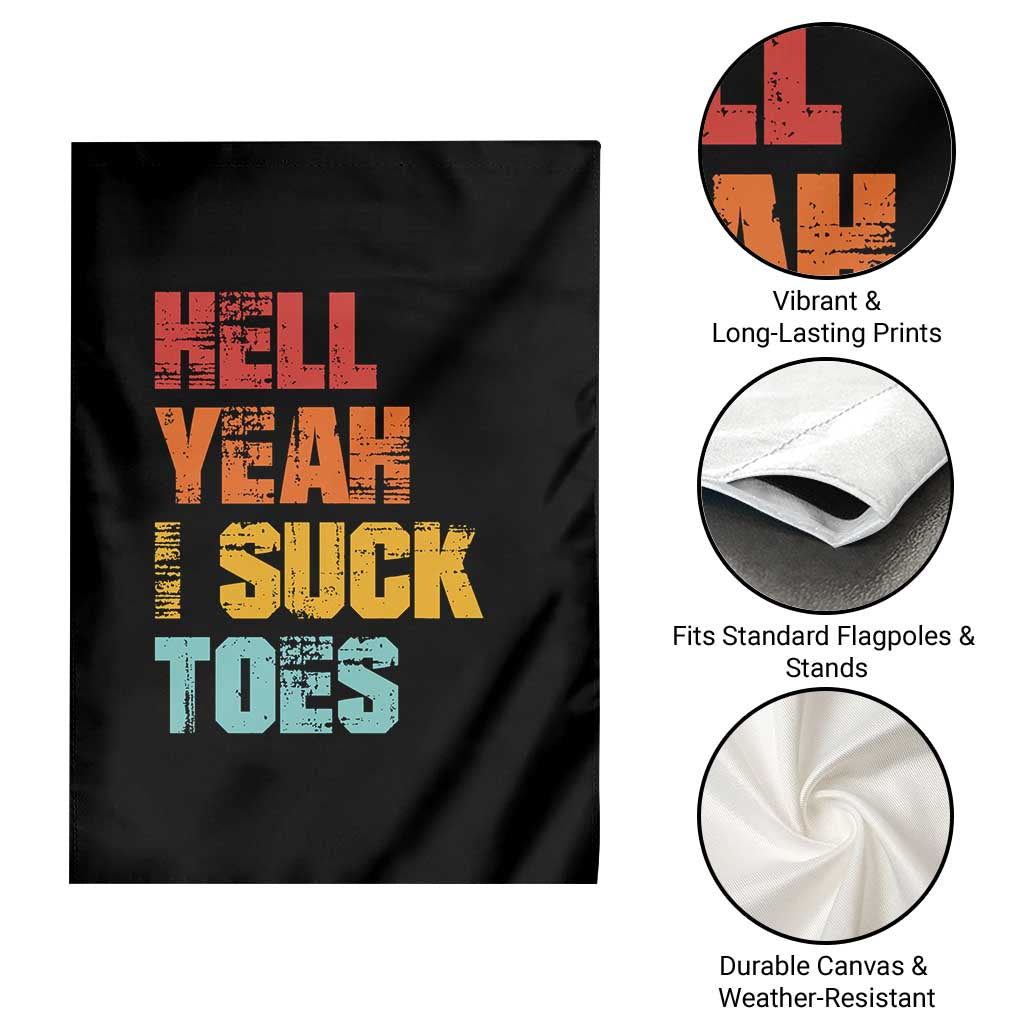 Funny Inappropriate Embarrassing Garden Flag Funny Foot Fetish Sucking Toes Cringe Offensive Humor - Wonder Print Shop