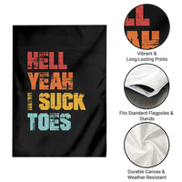 Funny Inappropriate Embarrassing Garden Flag Funny Foot Fetish Sucking Toes Cringe Offensive Humor - Wonder Print Shop