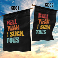 Funny Inappropriate Embarrassing Garden Flag Funny Foot Fetish Sucking Toes Cringe Offensive Humor - Wonder Print Shop
