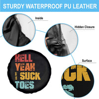 Funny Inappropriate Embarrassing Spare Tire Cover Funny Foot Fetish Sucking Toes Cringe Offensive Humor - Wonder Print Shop