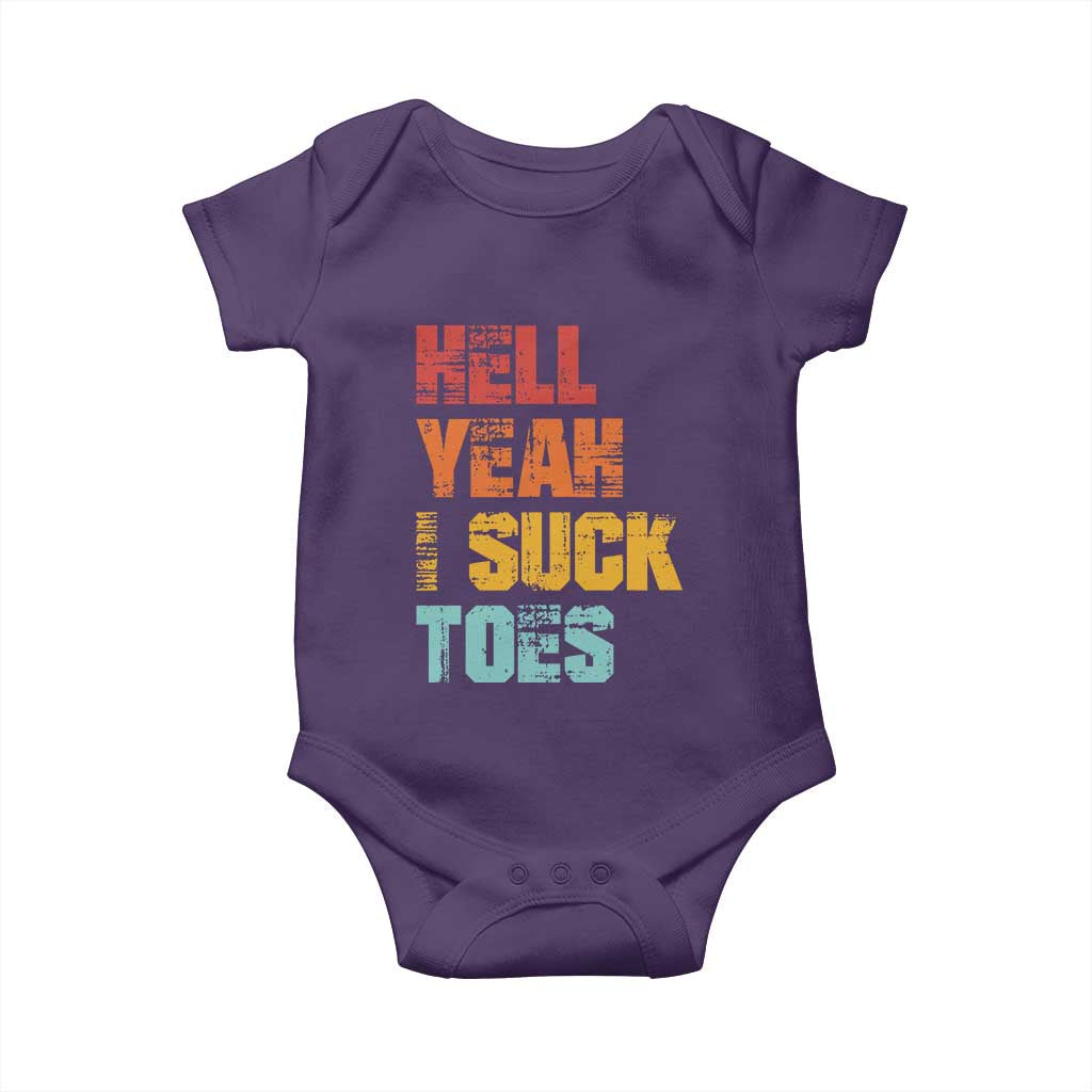 Funny Inappropriate Embarrassing Baby Onesie Funny Foot Fetish Sucking Toes Cringe Offensive Humor - Wonder Print Shop