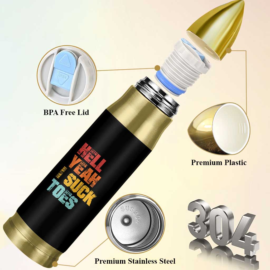Funny Inappropriate Embarrassing Bullet Tumbler Funny Foot Fetish Sucking Toes Cringe Offensive Humor - Wonder Print Shop