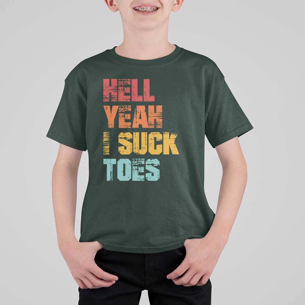 Funny Inappropriate Embarrassing T Shirt For Kid Funny Foot Fetish Sucking Toes Cringe Offensive Humor - Wonder Print Shop