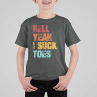 Funny Inappropriate Embarrassing T Shirt For Kid Funny Foot Fetish Sucking Toes Cringe Offensive Humor - Wonder Print Shop