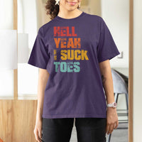 Funny Inappropriate Embarrassing T Shirt For Women Funny Foot Fetish Sucking Toes Cringe Offensive Humor - Wonder Print Shop