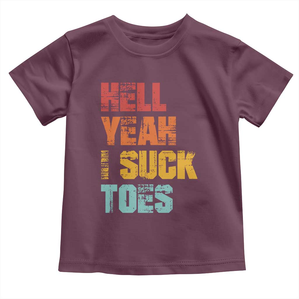 Funny Inappropriate Embarrassing Toddler T Shirt Funny Foot Fetish Sucking Toes Cringe Offensive Humor - Wonder Print Shop