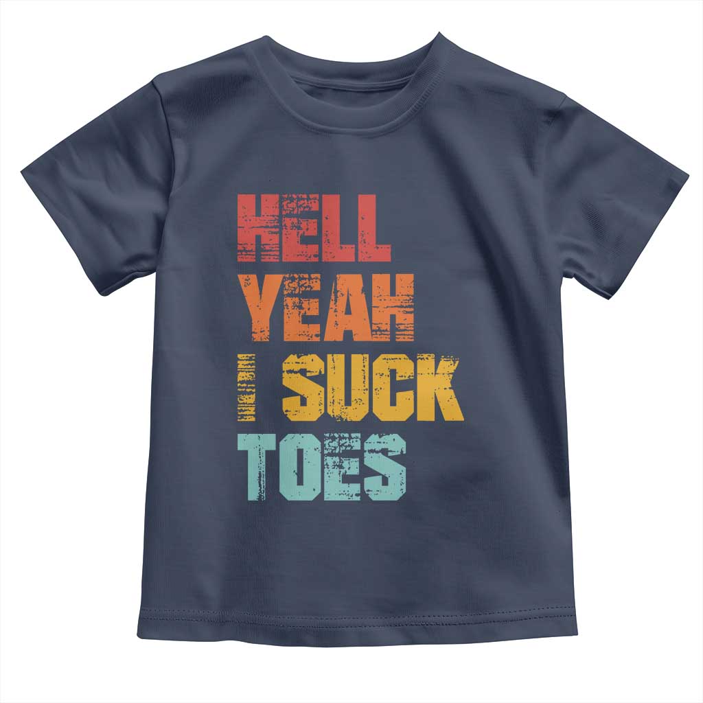 Funny Inappropriate Embarrassing Toddler T Shirt Funny Foot Fetish Sucking Toes Cringe Offensive Humor - Wonder Print Shop