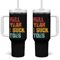 Funny Inappropriate Embarrassing Tumbler With Handle Funny Foot Fetish Sucking Toes Cringe Offensive Humor - Wonder Print Shop