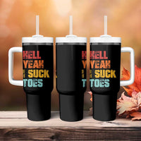 Funny Inappropriate Embarrassing Tumbler With Handle Funny Foot Fetish Sucking Toes Cringe Offensive Humor - Wonder Print Shop