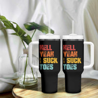 Funny Inappropriate Embarrassing Tumbler With Handle Funny Foot Fetish Sucking Toes Cringe Offensive Humor - Wonder Print Shop