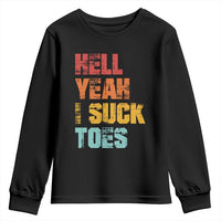 Funny Inappropriate Embarrassing Youth Sweatshirt Funny Foot Fetish Sucking Toes Cringe Offensive Humor - Wonder Print Shop
