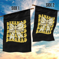 Bananas Coquette Bow Garden Flag Retro Banana Lovers Women Girls Kids