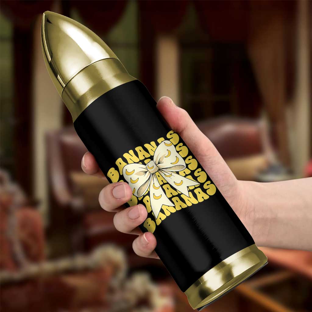 Bananas Coquette Bow Bullet Tumbler Retro Banana Lovers Women Girls Kids