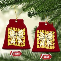 Bananas Coquette Bow Ceramic Ornament Retro Banana Lovers Women Girls Kids