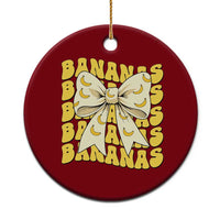 Bananas Coquette Bow Ceramic Ornament Retro Banana Lovers Women Girls Kids