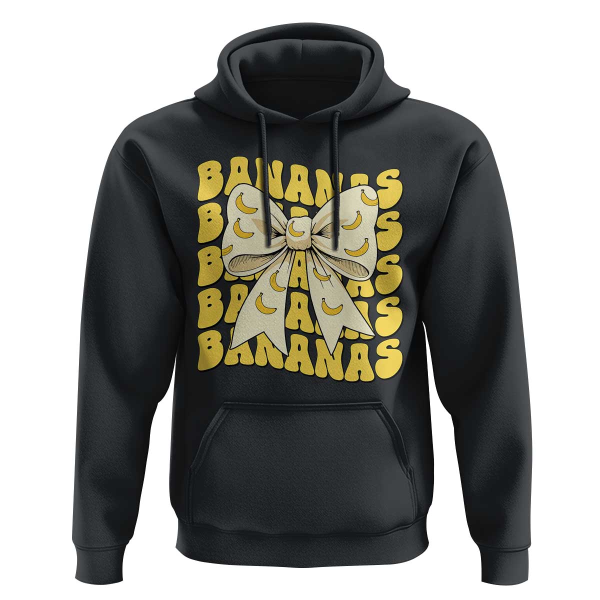 Bananas Coquette Bow Hoodie Retro Banana Lovers Women Girls Kids