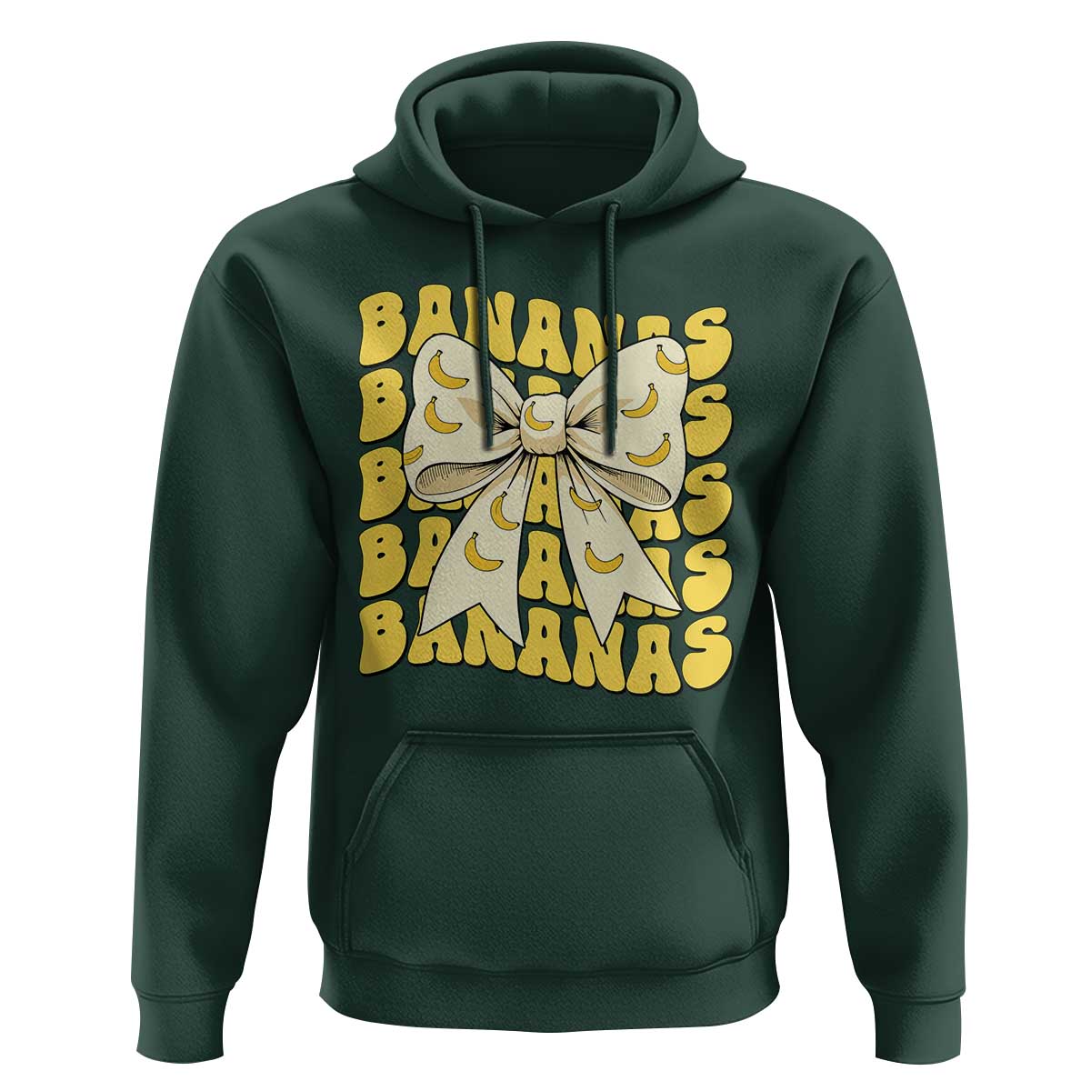 Bananas Coquette Bow Hoodie Retro Banana Lovers Women Girls Kids