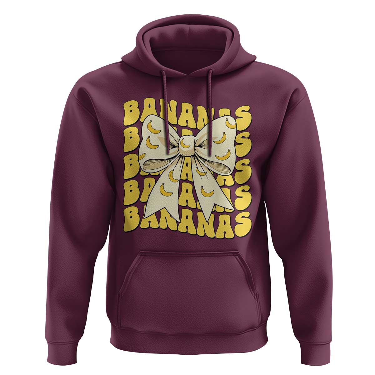 Bananas Coquette Bow Hoodie Retro Banana Lovers Women Girls Kids