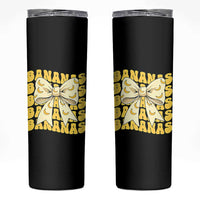 Bananas Coquette Bow Skinny Tumbler Retro Banana Lovers Women Girls Kids