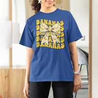 Bananas Coquette Bow T Shirt For Women Retro Banana Lovers Women Girls Kids