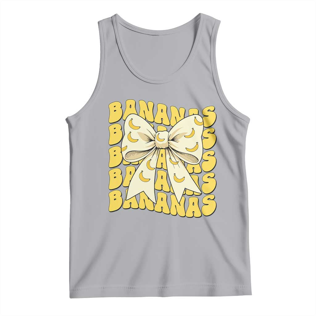 Bananas Coquette Bow Tank Top Retro Banana Lovers Women Girls Kids