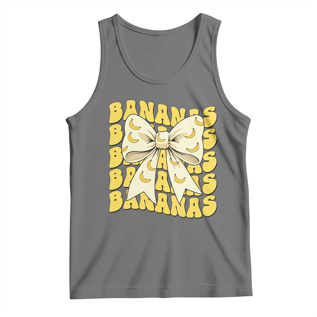 Bananas Coquette Bow Tank Top Retro Banana Lovers Women Girls Kids
