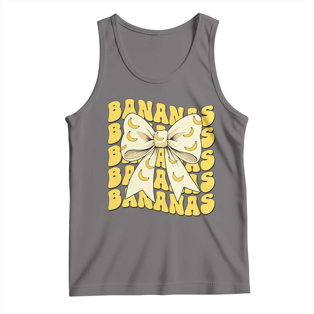 Bananas Coquette Bow Tank Top Retro Banana Lovers Women Girls Kids