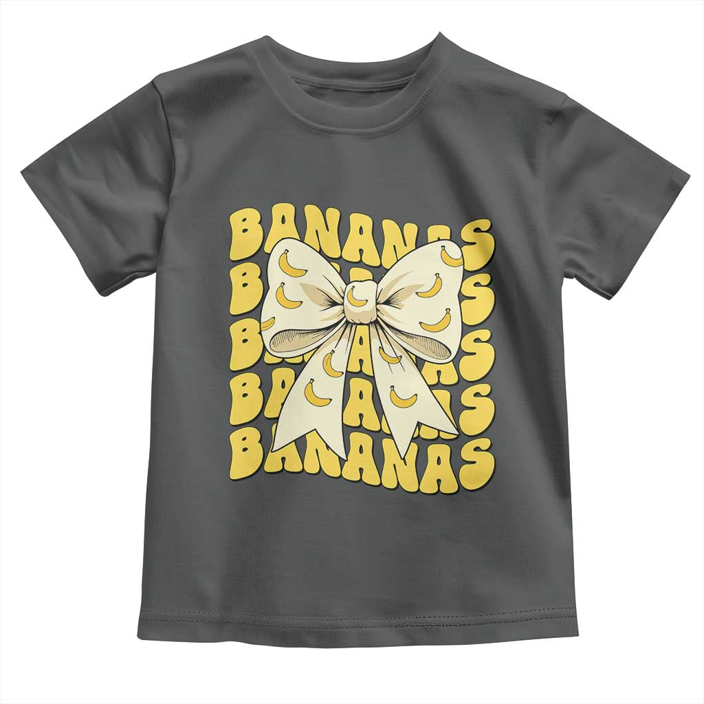 Bananas Coquette Bow Toddler T Shirt Retro Banana Lovers Women Girls Kids