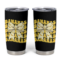 Bananas Coquette Bow Tumbler Cup Retro Banana Lovers Women Girls Kids
