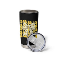 Bananas Coquette Bow Tumbler Cup Retro Banana Lovers Women Girls Kids