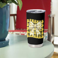 Bananas Coquette Bow Tumbler Cup Retro Banana Lovers Women Girls Kids