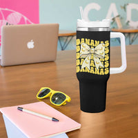 Bananas Coquette Bow Tumbler With Handle Retro Banana Lovers Women Girls Kids