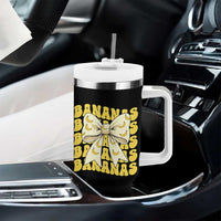 Bananas Coquette Bow Tumbler With Handle Retro Banana Lovers Women Girls Kids