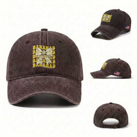 Bananas Coquette Bow Washed Cotton Baseball Cap Retro Banana Lovers Women Girls Kids