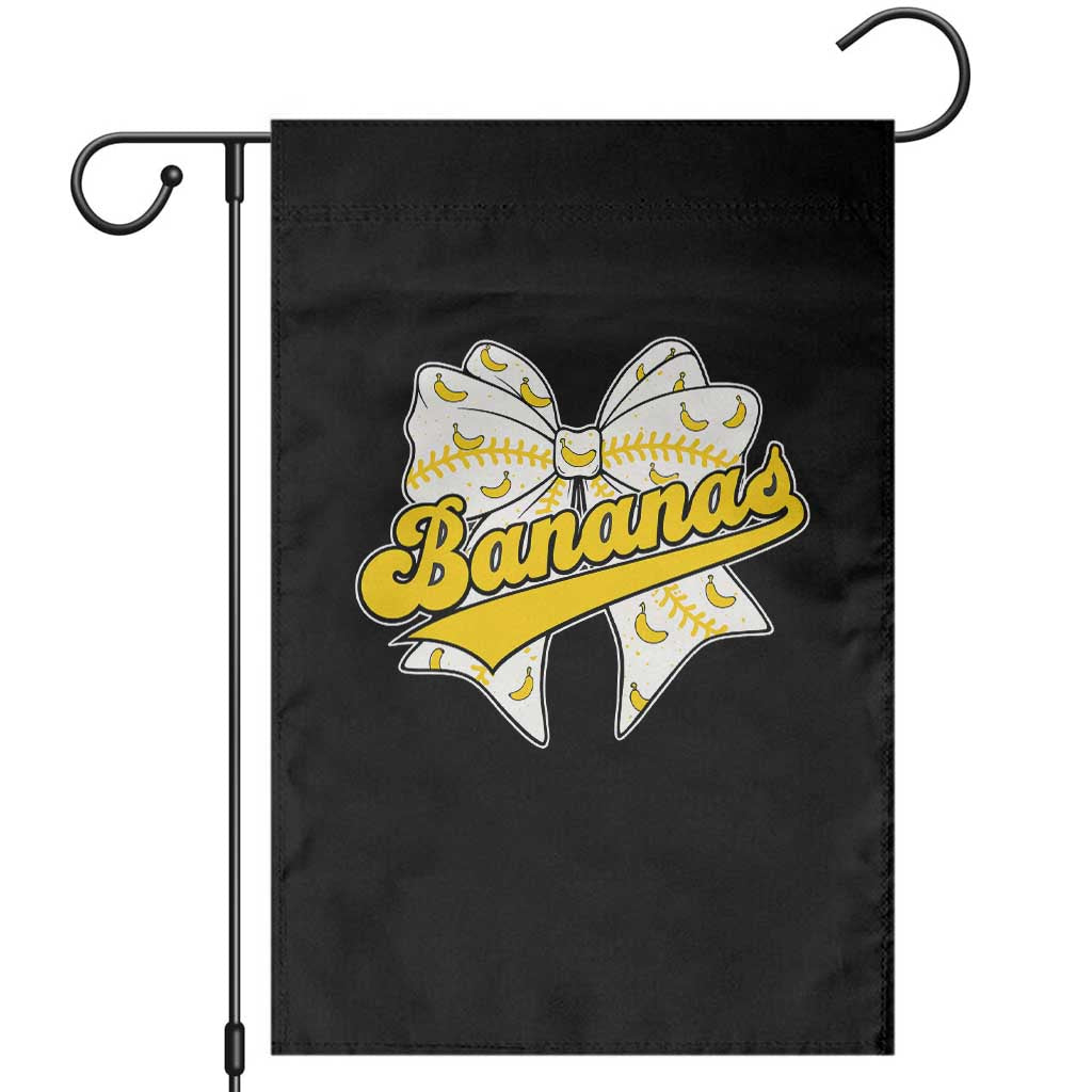 Bananas Coquette Bow Garden Flag Retro Throwback Popular Fruit Humor Banana Classic