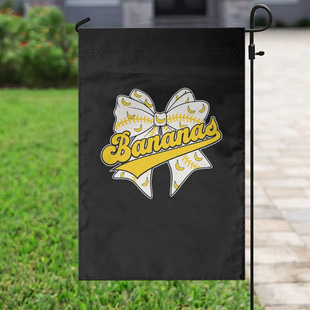 Bananas Coquette Bow Garden Flag Retro Throwback Popular Fruit Humor Banana Classic