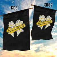 Bananas Coquette Bow Garden Flag Retro Throwback Popular Fruit Humor Banana Classic