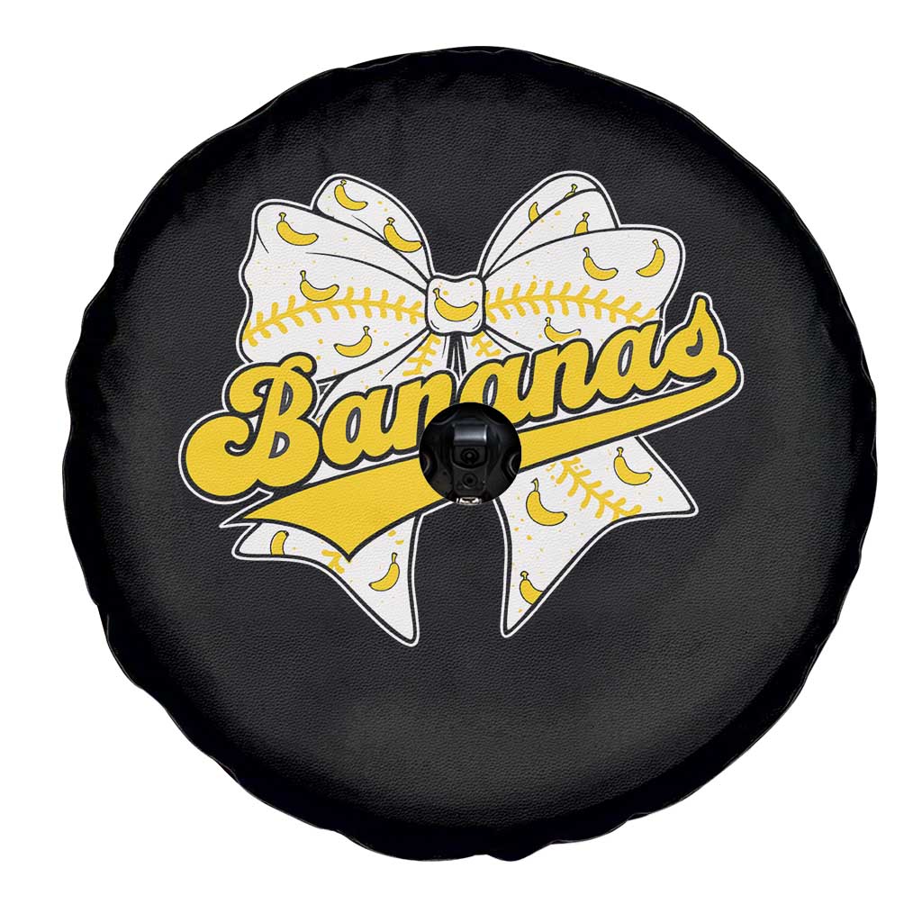 Bananas Coquette Bow Spare Tire Cover Retro Throwback Popular Fruit Humor Banana Classic