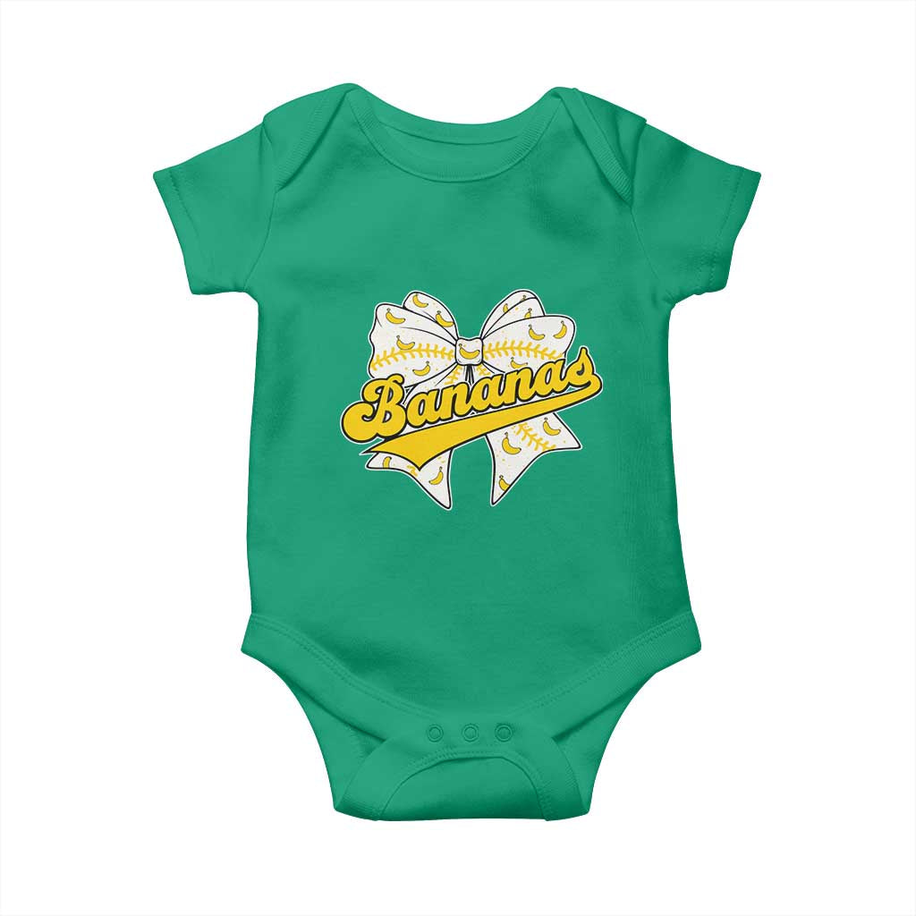 Bananas Coquette Bow Baby Onesie Retro Throwback Popular Fruit Humor Banana Classic