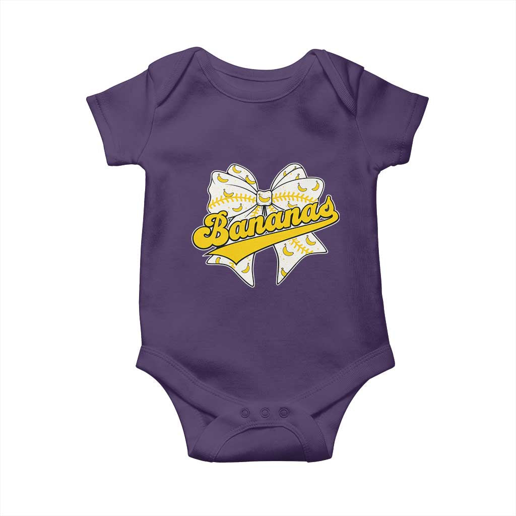 Bananas Coquette Bow Baby Onesie Retro Throwback Popular Fruit Humor Banana Classic
