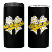 Bananas Coquette Bow 4 in 1 Can Cooler Tumbler Retro Throwback Popular Fruit Humor Banana Classic