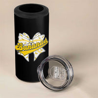 Bananas Coquette Bow 4 in 1 Can Cooler Tumbler Retro Throwback Popular Fruit Humor Banana Classic