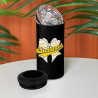 Bananas Coquette Bow 4 in 1 Can Cooler Tumbler Retro Throwback Popular Fruit Humor Banana Classic