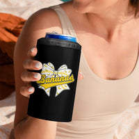 Bananas Coquette Bow 4 in 1 Can Cooler Tumbler Retro Throwback Popular Fruit Humor Banana Classic