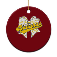 Bananas Coquette Bow Ceramic Ornament Retro Throwback Popular Fruit Humor Banana Classic