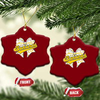 Bananas Coquette Bow Ceramic Ornament Retro Throwback Popular Fruit Humor Banana Classic