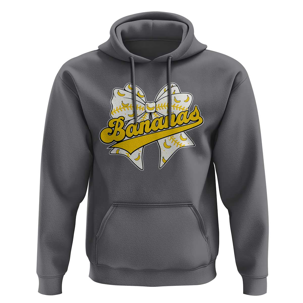 Bananas Coquette Bow Hoodie Retro Throwback Popular Fruit Humor Banana Classic
